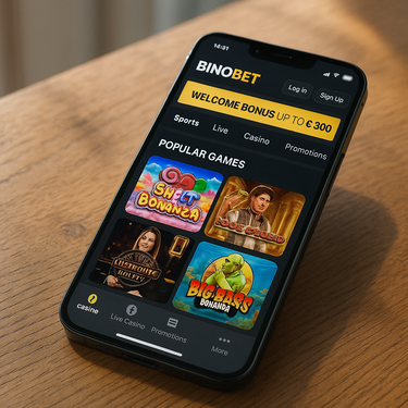 BinoBet - Application mobile responsive - Casino sur smartphone et tablette